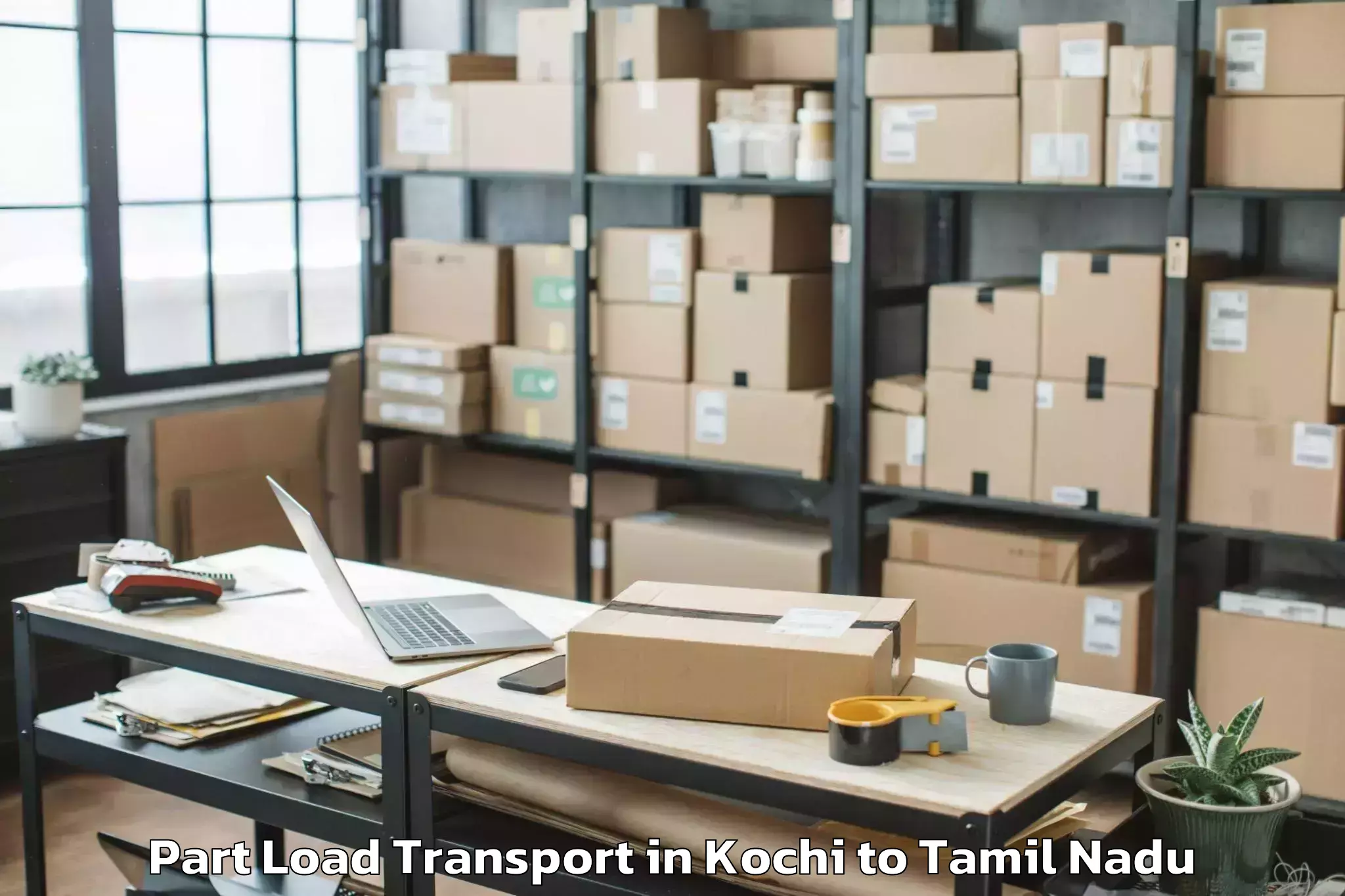 Top Kochi to Tamil University Thanjavur Part Load Transport Available